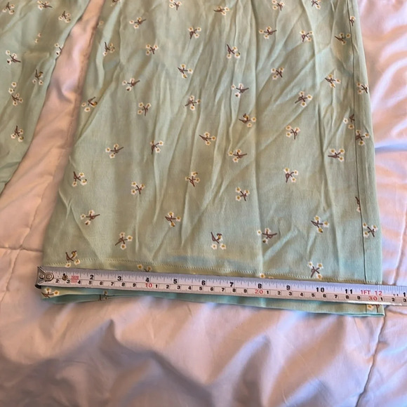 COACH Printed Loom Pants. Green and white size 0/ XS-S NWOT lightweight summer - Picture 13 of 16